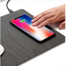 Load image into Gallery viewer, 2-in-1 Wireless Charger Mouse Pad - Black

