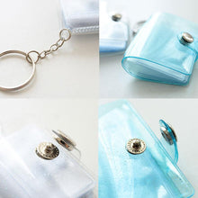 Load image into Gallery viewer, 2 Inch Photo Album PVC Sequins Transparent Sticker &amp; Name Card Holder 16 Pockets Photo Holder Business Card Bag Mini Photo Holds Photos with Key Chain Album Gifts
