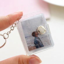 Load image into Gallery viewer, 2 Inch Photo Album PVC Sequins Transparent Sticker &amp; Name Card Holder 16 Pockets Photo Holder Business Card Bag Mini Photo Holds Photos with Key Chain Album Gifts
