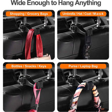 Load image into Gallery viewer, 2-Pack: 2-in-1 Car Seat Hooks for Purses and Bags with Phone Holder

