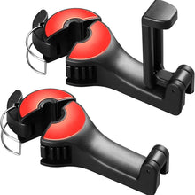 Load image into Gallery viewer, 2-Pack: 2-in-1 Car Seat Hooks for Purses and Bags with Phone Holder

