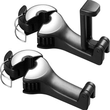 Load image into Gallery viewer, 2-Pack: 2-in-1 Car Seat Hooks for Purses and Bags with Phone Holder
