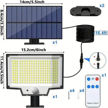 Load image into Gallery viewer, 2-Pack: 200-LED/3Modes Upgraded Split Solar Motion Sensor Light Outdoor with Remote
