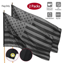 Load image into Gallery viewer, 2-Pack: 3X5 Ft. All Black American Flag

