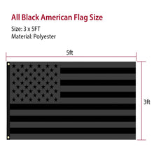 Load image into Gallery viewer, 2-Pack: 3X5 Ft. All Black American Flag
