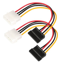 将图片加载到图库查看器，2-Pack: 4 Pin Male To 15Pin Female Data Cable Adapter
