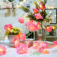 Load image into Gallery viewer, 2-Pack: 40 LEDs Rose Flower String Lights
