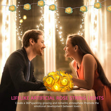 Load image into Gallery viewer, 2-Pack: 40 LEDs Rose Flower String Lights

