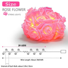 Load image into Gallery viewer, 2-Pack: 40 LEDs Rose Flower String Lights
