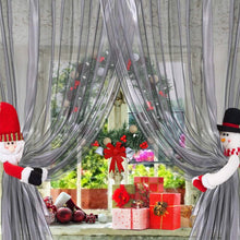 Load image into Gallery viewer, 2-Pack: Christmas Curtain Buckle Doll Santa &amp; Snowman
