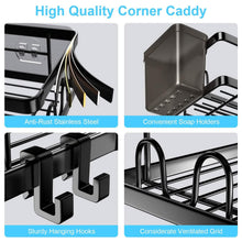 Load image into Gallery viewer, 2-Pack: Corner Shower Caddy No Drilling Adhesive Shower Organizer
