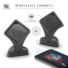 Load image into Gallery viewer, 2-Pack: Delton True Wireless Speaker Portable Bluetooth Speaker with Mic
