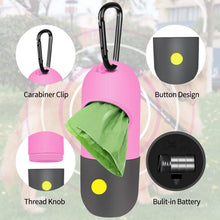 Load image into Gallery viewer, 2-Pack: Dog Poop Bag Dispenser with Built-in LED Flashlight
