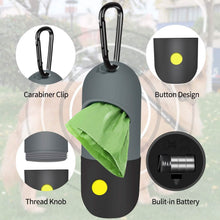 Load image into Gallery viewer, 2-Pack: Dog Poop Bag Dispenser with Built-in LED Flashlight
