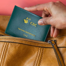 Load image into Gallery viewer, 2-Pack: Faux Leather CDC Vaccination Card Immunization Record Protector Holder
