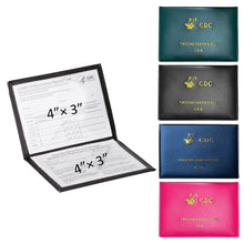 Load image into Gallery viewer, 2-Pack: Faux Leather CDC Vaccination Card Immunization Record Protector Holder
