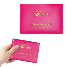 Load image into Gallery viewer, 2-Pack: Faux Leather CDC Vaccination Card Immunization Record Protector Holder
