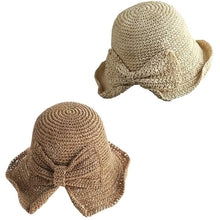 Load image into Gallery viewer, 2-Pack: Foldable Wide Brim Floppy Straw Hat

