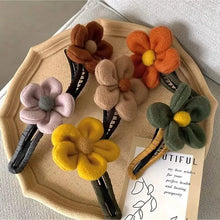 Load image into Gallery viewer, 2-Pack: Gorgeous Plush Flower Hairpin
