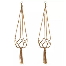 Load image into Gallery viewer, 2-Pack: Indoor Outdoor Hanging Pot Rope Net Macrame Plant Hanger
