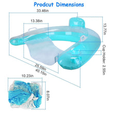 Load image into Gallery viewer, 2-Pack: Inflatable Float Pool Chair with Cup Holder Arm Rest
