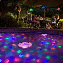 将图片加载到图库查看器，2-Pack: LED Color Changing Floating Pool Lights with 8 Modes Lighting
