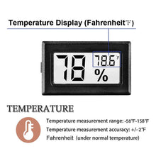 Load image into Gallery viewer, 2-Pack: Mini Digital Hygrometer Gauge Indoor Thermometer
