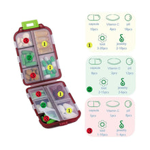 Load image into Gallery viewer, 2-Pack: Portable Weekly Travel Pill Organizer Case
