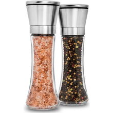 Load image into Gallery viewer, 2-Pack: Premium Stainless Steel Salt and Pepper Grinder
