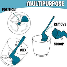 将图片加载到图库查看器，2-Pack: Rotary Scraper Rotating Spatula Scooping Portioning Food Processor
