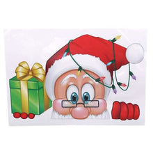 Load image into Gallery viewer, 2-Pack: Santa Claus Elk Shop Hotel Christmas Window Double Sided Glass Sticker
