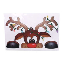 Load image into Gallery viewer, 2-Pack: Santa Claus Elk Shop Hotel Christmas Window Double Sided Glass Sticker

