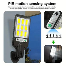 将图片加载到图库查看器，2-Pack: Solar Outdoor Security Street Lighting, 3 Modes With Wireless Motion Sensing and Remote Control
