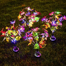 将图片加载到图库查看器，2-Pack: Solar-Powered Butterfly Flower Lamp
