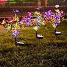 将图片加载到图库查看器，2-Pack: Solar-Powered Butterfly Flower Lamp
