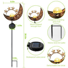 将图片加载到图库查看器，2-Pack: Solar Powered Glass Globe Stake Lamp
