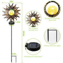 将图片加载到图库查看器，2-Pack: Solar Powered Glass Globe Stake Lamp

