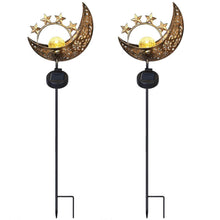 将图片加载到图库查看器，2-Pack: Solar Powered Glass Globe Stake Lamp
