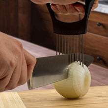 Load image into Gallery viewer, 2-Pack: Ultra Sharp Knife Sharpener and Stainless Steel Vegetable and Meat Slicer Holder

