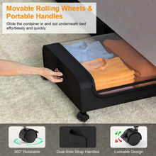 将图片加载到图库查看器，Under-Bed Storage Drawer with Wheels Multipurpose with Clear Window &amp; Label
