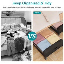 将图片加载到图库查看器，Under-Bed Storage Drawer with Wheels Multipurpose with Clear Window &amp; Label
