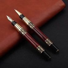 Load image into Gallery viewer, 2-Pack: Wood Grain Classical Fountain Pen Ballpoint Pen
