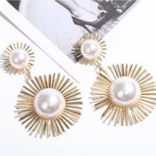 Load image into Gallery viewer, 2-Pairs: Women's Imitation Pearl Alloy Earrings
