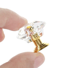 Load image into Gallery viewer, 2 pcs Crystal Knobs Cupboard Drawer Pull Handle Door Knob Diamond Shape Cabinet Knob Home Furniture Accessories Dresser Knobs For Kitchen Furniture Kids Room Cabinet Knobs

