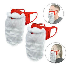 Load image into Gallery viewer, 2-Piece: Adult Funny Cosplay Santa Claus Mask Face
