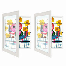 Load image into Gallery viewer, 2-Piece: Kids Art Frame Front Opening Wooden Picture Frame
