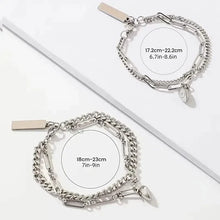 Load image into Gallery viewer, 2-Piece: Lovers' Titanium Steel Love Magnet Bracelet
