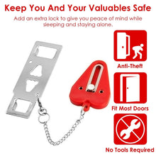 Load image into Gallery viewer, 2-Piece: Portable Travel Door Lock Home Hotel Apartment Security Lock
