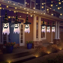 将图片加载到图库查看器，2-Piece Set: Glowing Ghost Witch Hat Halloween Decorations

