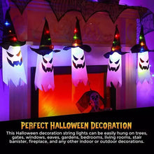 将图片加载到图库查看器，2-Piece Set: Glowing Ghost Witch Hat Halloween Decorations
